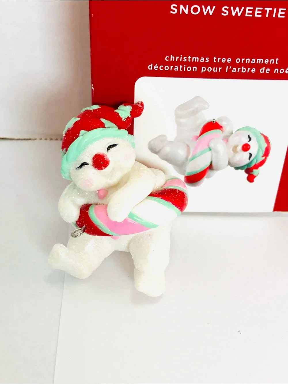 Hallmark 2020 Snow Sweetie Ornaments Lot(2) Used Glitter